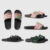 Designer-Slipper, Gummi-Slipper, Blüten-Slipper, Blumen-Druck-Hausschuhe, Sandale, flach, Erdbeer-Qualitätsdruck, Tiger-Bienen-Web-Mode, Strand-Designer-Sandalen