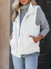 Gilets pour femmes Veste polaire Femmes Vintage Lambswool Manteau de fourrure Lady Casual Chaud Fluffy Veste sans manches Femme Automne Hiver Mode Teddy