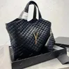 Icare maxi väska designer väskor kvinnor den tote väskan fäster diamant quiltad strand mode stora shopping totes axlar handväskor axel