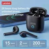 Hörlurar Original Lenovo LP50 Bluetooth -hörlurar TWS Trådlös HD Stereo Earuds med Mic Waterproof Touch Control Long Standby Earphone