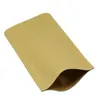 9 * 14cm Doypack Kraft Paper Mylar Saco de armazenamento Stand Up Folha de alumínio Pacote de biscoitos de chá Bolsa Jxqud Vvehk