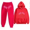 Толстовки с капюшоном Spider Розовые мужские спортивные костюмы Дизайнерские комплекты Брюки с капюшоном Куртка Повседневная толстовка Sp5der Young Thug 555555 Комплект бегунов оптом 9TWR