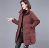 Women's Down M.Y.FANTASY 2023 Jacket Mid-Length Winter Style Korean Shiny Loose Fashion Thick Warm White Duck Jac