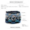 Bracciale etnico 4 pezzi/set perline di legno fascino intrecciato a mano bracciali in pelle da uomo donna accessori per gioielli vintage maschili Homme