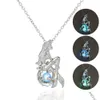 Pendant Necklaces Cage Luminous Necklace Love Wish Natural Pearl Glow In The Dark Mermaid Hollow Locket Drop Ship Delivery Jewelry Pe Dhkam