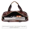 Kolejki oryginalna skórzana teczka dla mężczyzny biurowe torebki komputerowe laptop na ramię Business Messenger Crossbody boczna torba na krowiwę