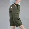 Short pour hommes Heren Zomer décontracté multi-poches élastique Strandshorts Sportcamouflage Militaire Cargoshorts Legerwerk recadrée Broek