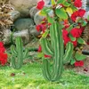 Garden Decorations Metal Cactus Yard Art Stakes Outdoor Statue Sculpture Ornament Lawn