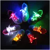 Novidade Iluminação Piscando Iluminado Cadarços Nylon Hip Hop Flash Luz Esportes Patinação Enxada Laces Armleg Bandas Drop Delivery Lights Dhygf