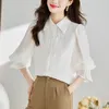 YCMYUNYAN – chemisiers en mousseline de soie pour femmes, chemises de Style chinois, vêtements Vintage printemps/été, manches longues amples, hauts à la mode