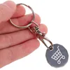 Keychains 4st Shopping Trolley Tokens Keychain Pendants Cart Token Metal Keyring Ornaments