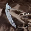 Fermagli per capelli Barrettes Fiore romantico Spose Tiara Matrimonio Corona floreale Corona Strass austriaci Fascia di cristallo Prom Pageant240z