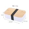 Dinnerware Layer Box Lunch BPA Wooden Microwave Bento Single Container Style Free Portable