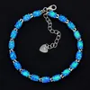 Bracelet opale de feu bleu, bijoux en argent Sterling 925 pour femmes, vente au détail, BNT17122901269o