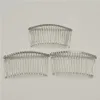 50pcs noir or argent 20 dents mariage mariée bricolage fil métal peigne à cheveux Clips résultats de cheveux accessoires 335Z