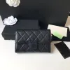 Designer Wallet Card Holder Credit Wallets Women Classic Quilted Fashion Sheepskin Cowhide Clamshell Purses Coin Purse