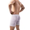 Unterhosen Hohe Taille Boxershorts Herren Atmungsaktive Baumwolle Unterwäsche Einfarbig Sport Knickers Ride Up Hosen Homewear Mankini