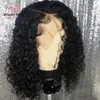 شعر مستعار Honrin Hair Lace Pront Short Deep Curly Natural Precked Hairline Full Lace Human Hair Bird Hair Progrons 150 ٪ Densi