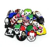 Charms Halloween Moq 1000Pcs Wholesale Clog 2D Soft Pvc Horrible Movies Shoe Accessories Buckles Decorations Fit Kid Bracelets Sanda Dhung