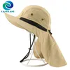 Camoland Summer UPF50 Słoneczne Kapelusze Kobiety męski kapelusz boonie z klapką na szyję na zewnątrz szerokie grzbiet Brim Fishible Bucket Hat 231229