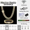 Sterling Sier Rose Gold Plated Iced Out VVS Hiphop 14mm Moissanite Cuban Link Chain