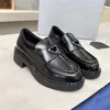 Man Tasarımcı Loafer Fırçalı Deri Monolit Loafers Platformu Elbise Ayakkabıları Siyah Tıknaz Alt Mokasenler Klasik Kalın Sole Oxfords Sneaker