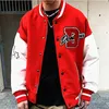 Brief Beflockung Gestickte Jacke Männer Y2k Straße Hip Hop Baseball Uniform Mantel Harajuku Punk Lose Jacke Streetwear Frauen 231229