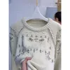 2023 Nuovo maglione di design europeo da donna Felpa vintage classica di lusso Felpa da donna con alfabeto ricamato girocollo comodo pullover di alta qualità
