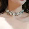 Kettingen Mode Geometrische Kristallen Choker Kettingen Voor Vrouwen Waterdruppel Sleutelbeenketting Elegante Korte Ketting Partij Sieraden