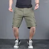 Men's Shorts 2023 Military Cargo Summer Army Tactical Joggers Men Loose Work Casual Cotton Short Pants Man Plus Size 4XL