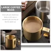 Copos de vinho xícara de café leite multi-uso café da manhã decorativo metal aço inoxidável pequenos copos mingau grande capacidade cereal água esmalte caneca