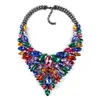 Colorful Gems Big Maxi Necklaces For Women fashion New Luxury Bridal Statement Jewelry Collar Choker Necklaces & Pendants CE3954233G