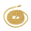 18-karätiges Gelbgold G F Herren-Damen-Halskette 24-Seil-Kette Charmanter Schmuck verpackt mit 2695