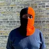 Halloween Balaclava Knit Beanie Hat Color Blocks Ghost Party Holiday Winter Warm Hat Helhuvud Ghost-tema för tonåringar 231229