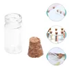 Vases Wishing Bottle Mini DIY Bottles Corked Glass Small Decor Clear Empty Transparent
