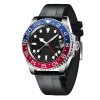 Luxo GMT Assista Mens Pepsi GMT Relógios Automático Relógio Mecânico Banda de Aço Inoxidável Fivela Dobrável Esportes Casual Sapphire Vidro Relógio de Pulso À Prova D 'Água