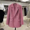 Trajes de mujer, Blazer negro para mujer, moda coreana para primavera y otoño, chaqueta holgada, abrigos de oficina para mujer, Tops informales para mujer