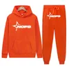 Męskie dresy Y2K NOFS Tracksuit z kapturem pullover brespants sportowy garnitur swobodny jogger sportowy 2 -częściowy męski polar