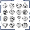 925 Silver Open Claw Print Infinite Charm Beads Suitable for PAN Bracelets, Necklaces, Women's Jewelry Gifts, Free Shipping