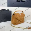 Bolso bandolera de diseñador de bolsos de lujo para mujer Nueva cadena con textura de gamuza esmerilada Bolso de un solo hombro moderno y versátil Bolso cruzado Sobre Mensajero