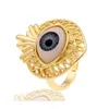 Anelli a fascia Moda Oro Evil Blue Eye Regolabile Stile semplice Anello di coda Gioielli in rame Regalo per uomo Donna Consegna a goccia Dhvs2