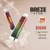 Oryginalny Breeze STIIK BS600 Puff 600 TPD Dostosowywana krystaliczna skorupa E papierosy 2% Pen z cewki siatki z baterią 500 mAh 2 ml vs BS6500 7500 8500