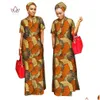 Vestidos Casuais Básicos Atacado Africano Para Mulheres Dashiki Ropa África Tradicional Robe Longo Impressão Wy843 Gota Entrega Vestuário Mulheres Dh6Yi