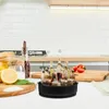 Kitchen Storage Home Decor Rotatable Seasoning Holder Cabinet Organizer Container Jewelry Tray Bathroom Turntable Stainless Steel Desktop