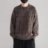 Maglioni da uomo 2024 maglione scozzese girocollo autunno e inverno marchio alla moda vestibilità ampia gioventù pullover prodotti per superficie e smalti Sweter Hombre