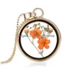 Pendentif Colliers Creative Rose Fleur Collier Rond Verre Transparent Décoratif Romantique Saint Valentin Cadeau Drop Livraison Jewelr Dhk8Z