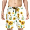 Mäns shorts hawaii herrar bohemisk stil semester baddräkt för manlig bräde 3d blommor bladtryck korta byxor ropa strand