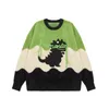 Autumn and Winter New Product Dopamine Wave Contrast Little Dinosaur tröja Pullover Loose Knit