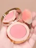 Marka jedwabisty Blush proszek 4 kolory jedwabisty różowy miękki morel promieniowany różowy jasny koralowy makijaż paleta 55G 231229