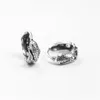 Huggie etniska fiskörhängen taisilver 100% 925 sterling silver smycken vintage hypoallergeniska bågörhängen för kvinnor unisex örhänge